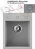 Granitový dřez - Dřez - Kuchyňský dřez - Šedá barva - 50 x Náhled obrázku produktu 4