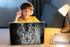 MuchoWow® Laptop Aufkleber Sticker Cover Tiere - Tiger - Produktbild-Vorschau 3