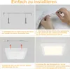 ZMH LED Deckenleuchte Flach Modern LED Lampe Weiß Eckig Produktbild-Vorschau 7