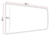 A diagram showing the dimensions of a furniture item. Náhľad obrázku produktu