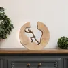 Skulptur Push and Work 29 x 28 cm Black Gold Mangoholz Alu Produktbild-Vorschau 2