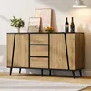 Merax Sideboard mit 2 Türen und 3 Schubladen, Kommode mit 2 Produktbild-Vorschau 2