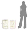 Mauro Ferretti Beistelltisch Ligne 2er Set Gold 38x55 33x50 Produktbild-Vorschau 6