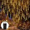 288 LED Meteorschauer Regen Lichter Eiszapfen Lichterkette Produktbild-Vorschau 1