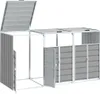 vidaXL Mülltonnenbox für 3 Tonnen Grau 216x81x115 cm Stahl Produktbild-Vorschau 4