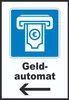 Geldautomat Pfeil links A4 (210x297mm) Produktbild-Vorschau 1