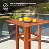 CASARIA® Stehtisch Holz 110 cm Hoch 75 x 75 cm Eckig Massiv Produktbild-Vorschau 7