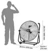 Ventilateur de sol VEVOR Ø 609,6 mm, ventilateur à 360° Voir les images du produit 8