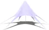 A white and light purple hexagonal star-shaped garden pavilion on a white background. Produktbild-Vorschau