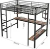 Sweiko 90x200cm kovový rám postele, železná posteľ s Náhľad obrázku produktu 5