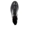A top-down view of a black lace-up boot. Produktbild-Vorschau
