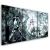 Triptychon auf leinwand graue menschen 150x100 cm Feeby Produktbild-Vorschau 1