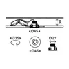 LED Einbauleuchten 3er Set IP44 1,8 W 3000K silber Produktbild-Vorschau 8