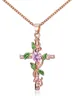 Kruis-infinitiefhanger ketting, kristal hart, blad, kruis, Productafbeelding-voorbeeld 1