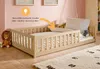 Kinderbett Bodenbett 120x200 cm Bett mit Rausfallschutz & Produktbild-Vorschau 4