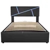 Flieks Polsterbett 90x200cm mit LED, Boxspringbett Produktbild-Vorschau 6