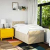 vidaXL Boxspringbett mit Matratze Creme 90x200 cm Stoff Produktbild-Vorschau 3