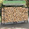 VOUNOT® Kaminholzregal Aussen aus Metall mit wasserdichte Produktbild-Vorschau 2