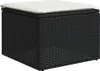 Design 10-tlg. Garten-Sofagarnitur mit Kissen Schwarz Poly Produktbild-Vorschau 5