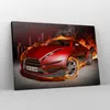 Bild auf Leinwand - Leinwandbild - Auto Flammen Rot - Produktbild-Vorschau 4