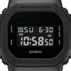 A close-up, front-facing view of a black Casio G-Shock digital watch. Produktbild-Vorschau