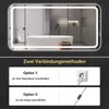 Puluomis Badspiegel 120x60 beschlagfrei mit 3 Farbe Produktbild-Vorschau 9