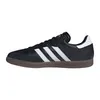 A side view of a black Adidas Samba sneaker with white stripes and a brown sole, isolated on a white background. Náhled obrázku produktu