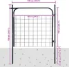 vidaXL Zahradní brána 100x100 cm antracitová Náhled obrázku produktu 5