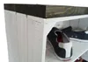 Sitzbank weiss  mit Sitzfläche aus dicken schwarzen Produktbild-Vorschau 6