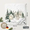 20 Servietten Snowy Houses - Weiße Winterhäuser im Wald Produktbild-Vorschau 5