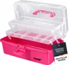 HMF Nähkasten aufklappbar mit 3 Ebenen, Sortierbox für Kleinteile in Pink Produktbild-Vorschau