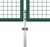 vidaXL Maschen-Gartentor aus Stahl 400 x 125 cm Grün Produktbild-Vorschau 3