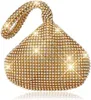 Topchances Damen Abend Party Strass Satin Plissee Abend Produktbild-Vorschau 5