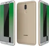 Three views of a gold Huawei Mate 10 Lite smartphone are displayed against a white background. The phone screens show a green and black graphic. Anteprima dell’immagine prodotto
