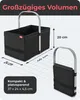Handle-Box Einkaufs-Korb mit Aluminium Griff Faltbarer Produktbild-Vorschau 10