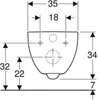 Geberit Wand-Tiefspül-WC Acanto spülrandlos, 4,5 / 6 Liter Produktbild-Vorschau 7