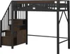 Metalowe łóżko na poddaszu Sweiko 90 x 200 cm, unikalna Podgląd zdjęcia produktu 8
