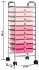 vidaXL Zásuvkový vozík s 10 zásuvkami Ombre Pink Plastic Náhled obrázku produktu 7