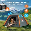 ELONEO aufblasbares Zelt für 1-3 Personen mit Vordach & Produktbild-Vorschau 7