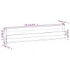 vidaXL Wand-Schuhregale 2 Stk. Weiß 110x9x23 cm Massivholz Produktbild-Vorschau 8