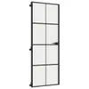 vidaXL Drzwi wewnętrzne slim czarne 76x201,5 cm szkło Podgląd zdjęcia produktu 5