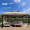 Blumfeldt Grandezza Cortina Tonnelle 3x4 m – Cadre Acier, Voir les images du produit 3