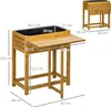 Outsunny Hochbeet Blumenkasten Kräuterbeet mit klappbarer Produktbild-Vorschau 3