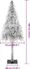 vidaXL Künstlicher Weihnachtsbaum Weiß 76 x 76 x 180 cm Produktbild-Vorschau 5