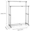Garderobenwagen Rollgarderobe Kleiderständer Kleiderwagen Produktbild-Vorschau 3