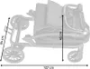 KETTLER Klappbollerwagen Compact Schwarz - Maße zusammengeklappt Voir les images du produit