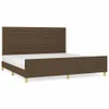 vidaXL Bettgestell ohne Matratze Dunkelbraun 200x200 cm Produktbild-Vorschau 1