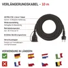 Verlängerungskabel 10 m / 1 Steckdose / schwarz / Gummi-Neopren / 250 V / 1,5 mm2 Vista previa de la imagen del producto