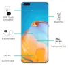A smartphone screen protector's features are highlighted with text and icons around a smartphone. Produktbild-Vorschau