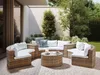 BELIANI Gartenmöbel Set Goldbraun Rattan u. Aluminium Produktbild-Vorschau 2